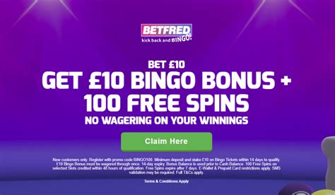 betfred bingo bonus code